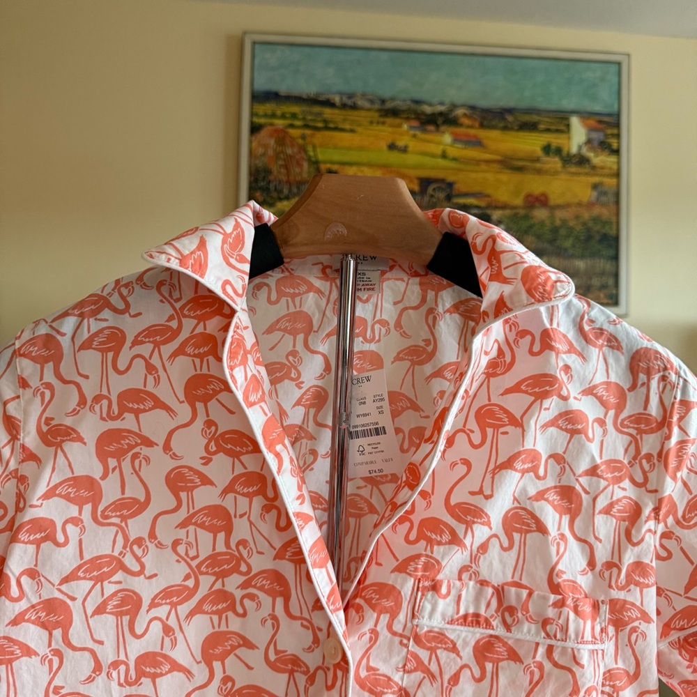 J. Crew Flamingo Print top - Picture 6 of 6